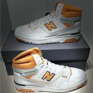 New Balance • White & Orange 650